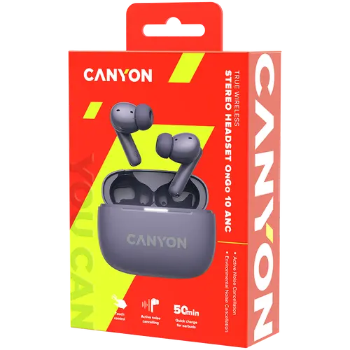 CANYON headset OnGo TWS-10 ANC+ENC Purple - image 8