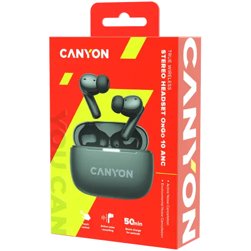 Headset Canyon OnGo TWS-10 ANC+ENC Grey (CNS-TWS10BK) - image 7