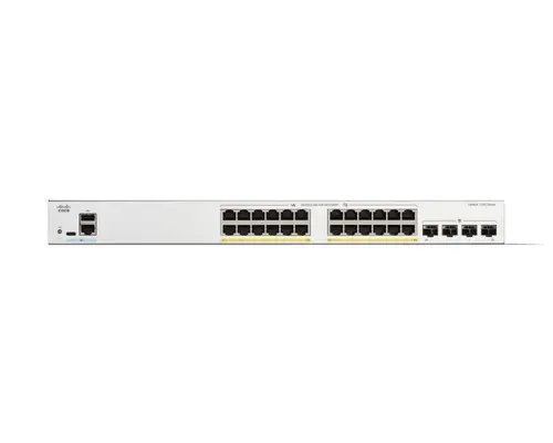 Комутатор, Cisco Catalyst 1200 24-port GE, PoE, 4x1G SFP