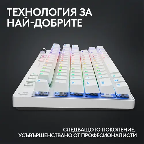 Клавиатура, Logitech G PRO X TKL LIGHTSPEED Gaming Keyboard - WHITE - US INT'L - 2.4GHZ/BT - N/A - EMEA28-935 - TACTILE - image 3