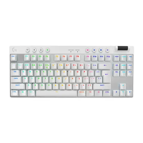 Tastatură, Logitech G PRO X TKL LIGHTSPEED Gaming Keyboard - WHITE - US INT'L - 2.4GHZ/BT - N/A - EMEA28-935 - TACTILE - 1