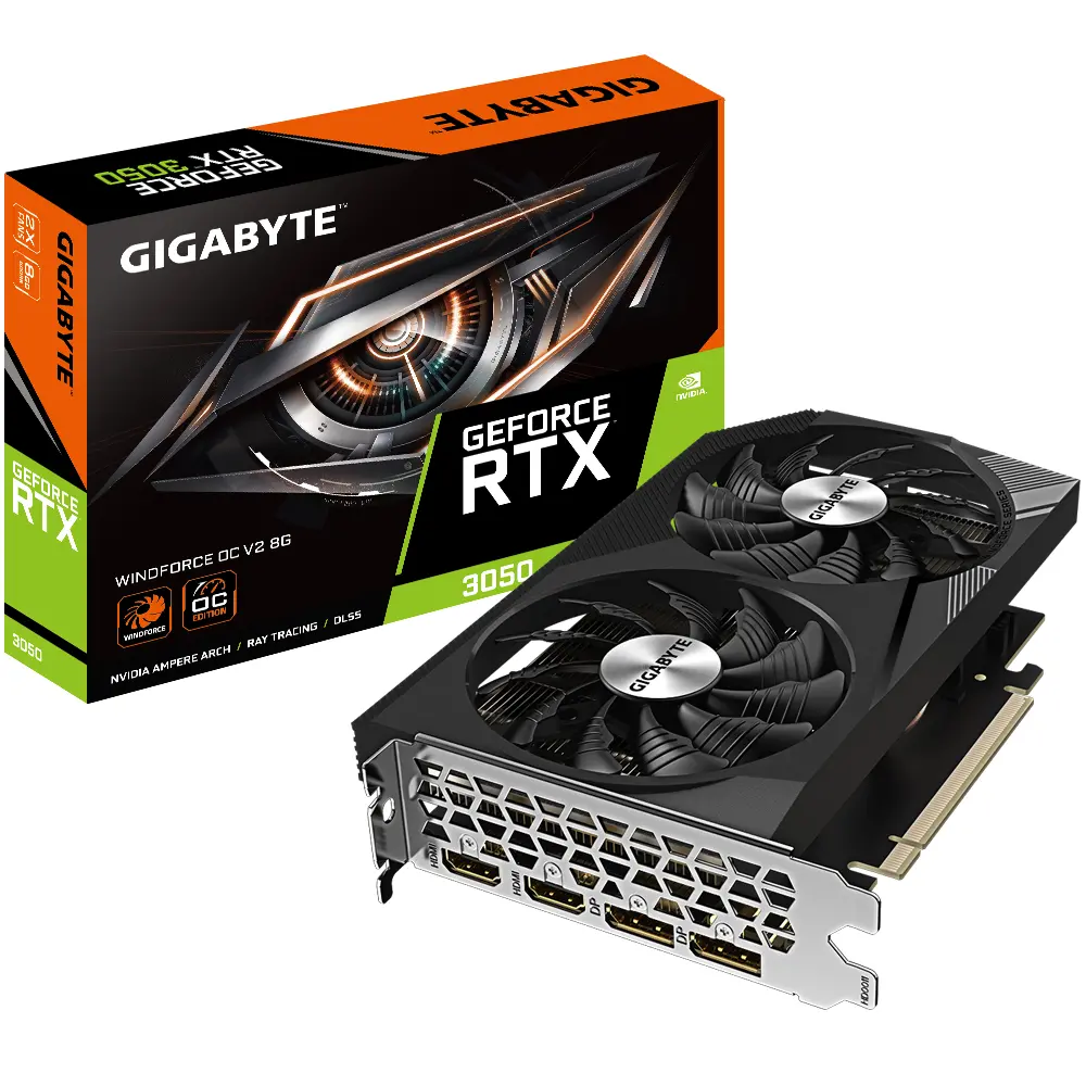Видео карта GIGABYTE RTX 3050 WINDFORCE V2 OC 8GB GDDR6 - image 6