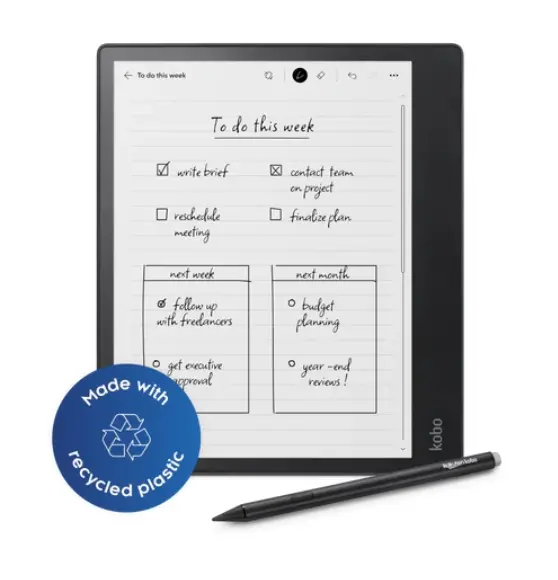 Cititor de cărți electronice, Kobo Elipsa 2E-Book Reader Pack, E Ink Carta 1200 ecran tactil, 10.3 inch, 1404 x 1872, 32 GB, CPU 2.0 GHz, USB-C