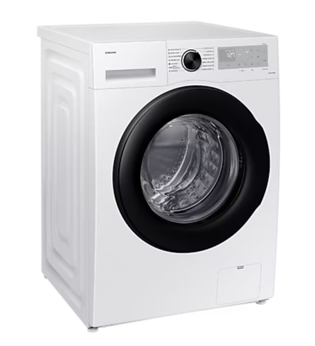 Пералня, Samsung WW90CGC04DAHLE, Washing Machine, 9 kg, 1400 rpm,  Digital inverter motor, Energy Efficiency A, Spin Efficiency B, Eco Bubble, Bubble Soak, Hygiene Steam, WiFi , Smart Things, AI Energy mode, White, Black door - image 1