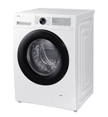Пералня, Samsung WW90CGC04DAHLE, Washing Machine, 9 kg, 1400 rpm,  Digital inverter motor, Energy Efficiency A, Spin Efficiency B, Eco Bubble, Bubble Soak, Hygiene Steam, WiFi , Smart Things, AI Energy mode, White, Black door - image 2