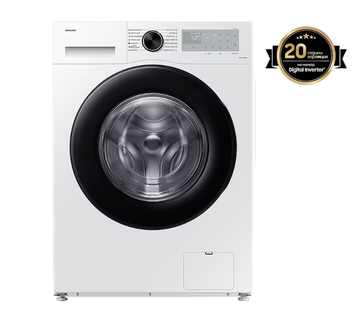 Пералня, Samsung WW90CGC04DAHLE, Washing Machine, 9 kg, 1400 rpm,  Digital inverter motor, Energy Efficiency A, Spin Efficiency B, Eco Bubble, Bubble Soak, Hygiene Steam, WiFi , Smart Things, AI Energy mode, White, Black door