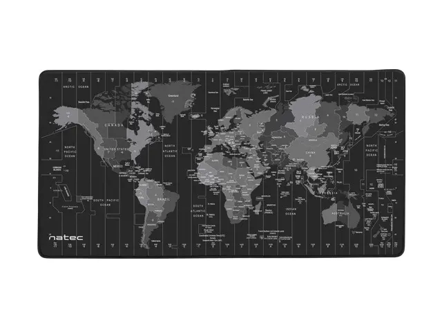 Подложка за мишка, Natec Mouse Pad Time Zone Map MAXI 800x400 mm - image 3