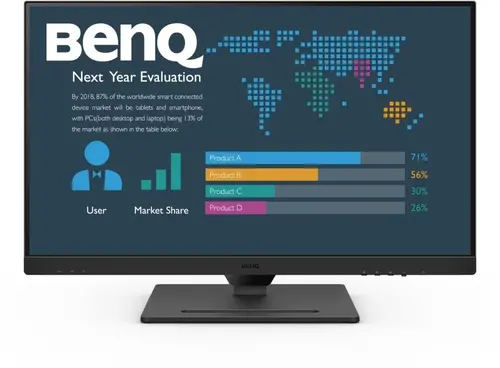 Монитор, BenQ BL2790QT 27" IPS, 5ms, QHD 2560x1440, 75Hz, 99% sRGB, Eye Reminder, Flicker-free, LBL, B.I. Gen2, ePaper, 1000:1, 20M:1 DCR, 8 bit, 350cd/m2,HDMI,DP, USB-C 60W, Daisy Chain, 3xUSB 3.2, 2Wx2, HAdj. Stand 110mm, Headph. jack, Line In,Tilt, VESA, Black - image 1