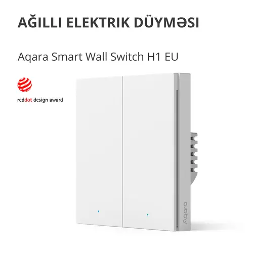 Aqara Smart Wall Switch H1 (with neutral, double rocker): Model: WS-EUK04; SKU: AK074EUW01 - image 2