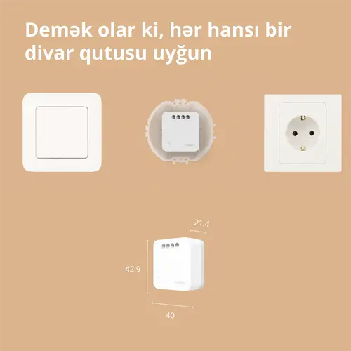 Aqara Μονάδα απλού διακόπτη T1 (χωρίς ουδέτερο): Αρ. μοντέλου: SSM-U02; SKU: AU002GLW01 - 34