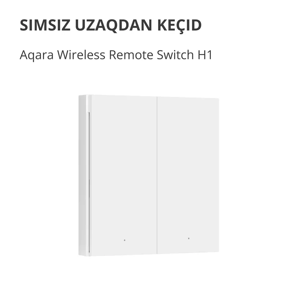 Aqara Wireless Remote Switch H1 (double rocker): Model: WRS-R02; SKU: AR009GLW02 - image 1