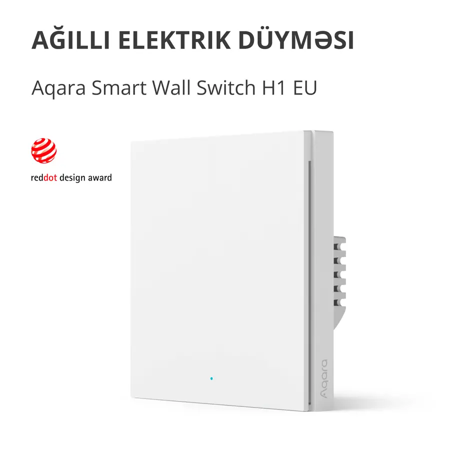 Aqara Smart Wall Switch H1 (no neutral, single rocker): Model: WS-EUK01; SKU: AK071EUW01 - image 2