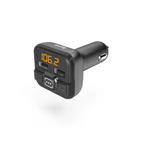 FM Transmitter HAMA AUX-IN, USB-IN, MP3, Μαύρο, 14163 - 1