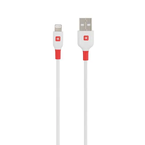 Cablu Skross, Lightning - USB-A 2.0 tată, 2.0 m, Alb - 1