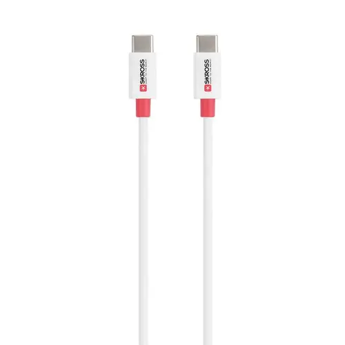Καλώδιο Skross, USB-C - USB-C 2.0 αρσενικό, 0.15 m, Λευκό - 1