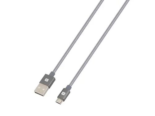 Καλώδιο Skross, USB-A - microUSB, Μεταλλική πλέξη, 1.20 m, Γκρι - 2