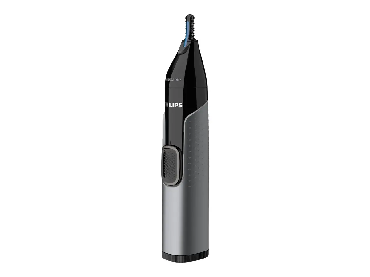 Philips Trimmer pentru nas și urechi: 100 rezistent la apă, Sistem de protecție cu două fețe, baterie AA inclusă, 2 piepteni pentru sprâncene 3mm/5mm - image 1
