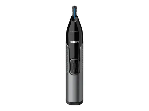 Philips Trimmer pentru nas și urechi: 100 rezistent la apă, Sistem de protecție cu două fețe, baterie AA inclusă, 2 piepteni pentru sprâncene 3mm/5mm - 1