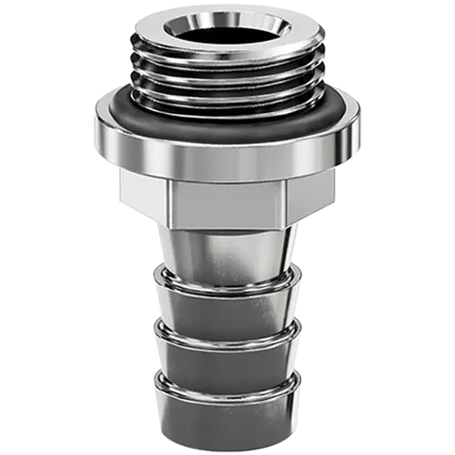 EK-Pro G1/4 Barb Fitting 10mm - Nickel EK Pro Fitting Barb Opti 10mm G1-4 Ni - image 1