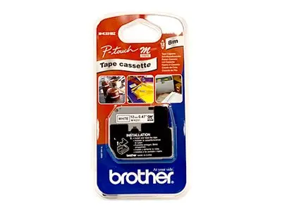 Ταινία BROTHER Black on White Tape 12mm - 2