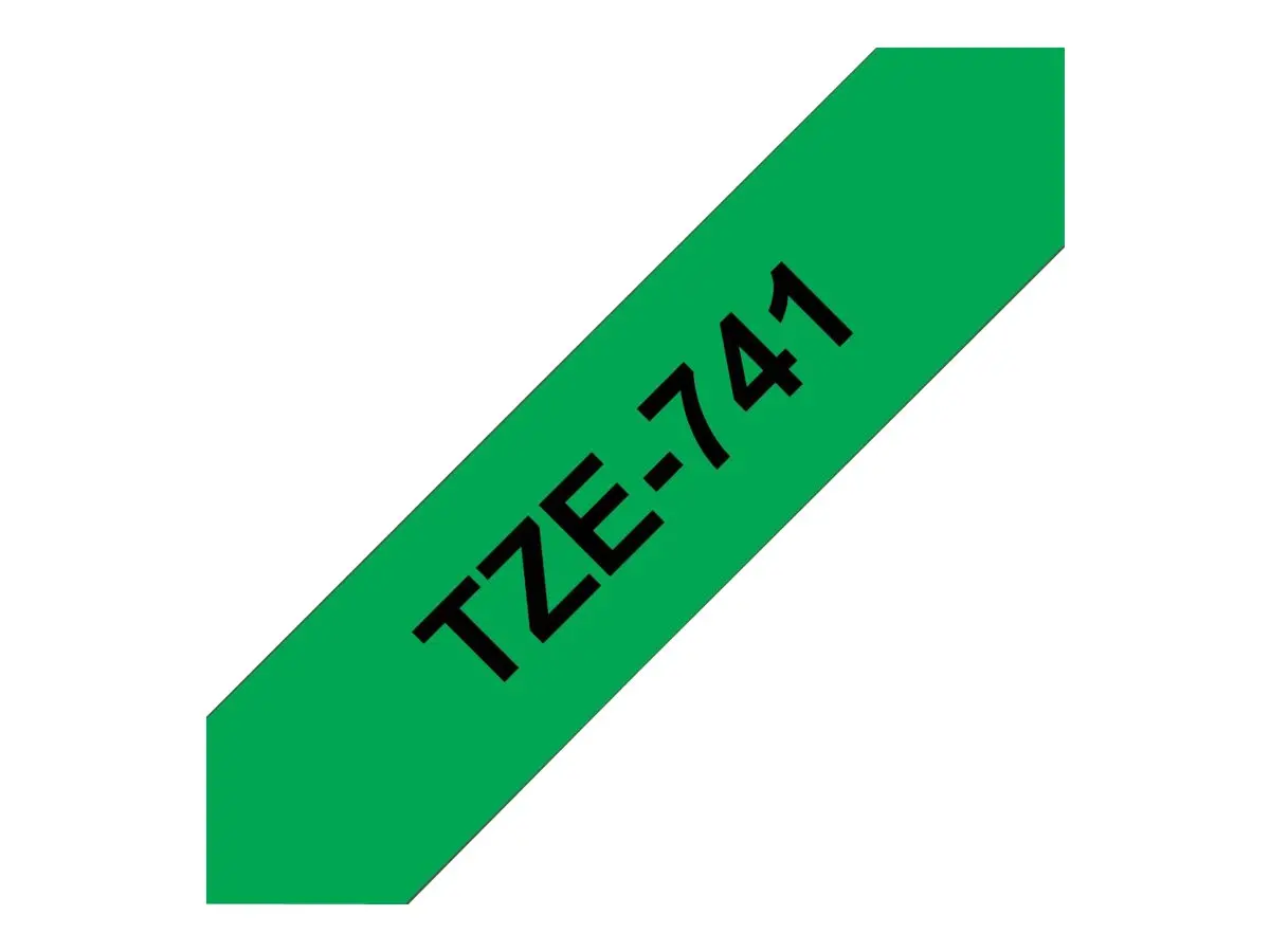 Consumabil, Brother TZe-741 Tape Black on Green, Laminated, 18mm, 8 m - Eco - image 1