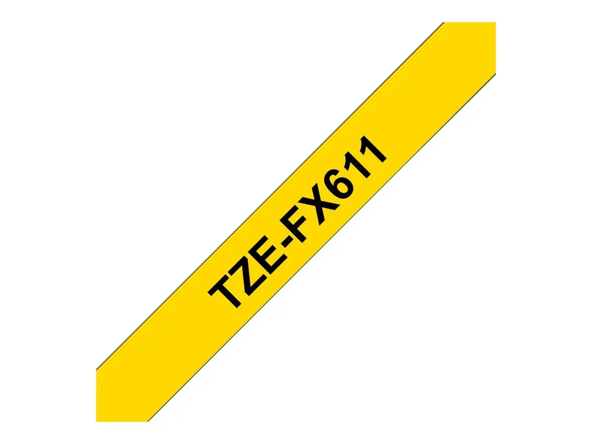 Ταινία TEZ Tape 6mm Μαύρο σε Κίτρινο, Ευέλικτη, 8m μήκος, για P-Touch - image 3