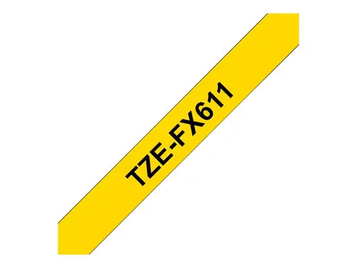 Лента TEZ Tape 6mm Black on Yellow, Flexible, 8m lenght, for P-Touch - image 3