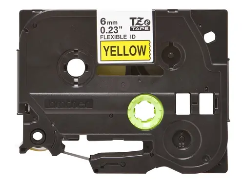 Лента TEZ Tape 6mm Black on Yellow, Flexible, 8m lenght, for P-Touch
