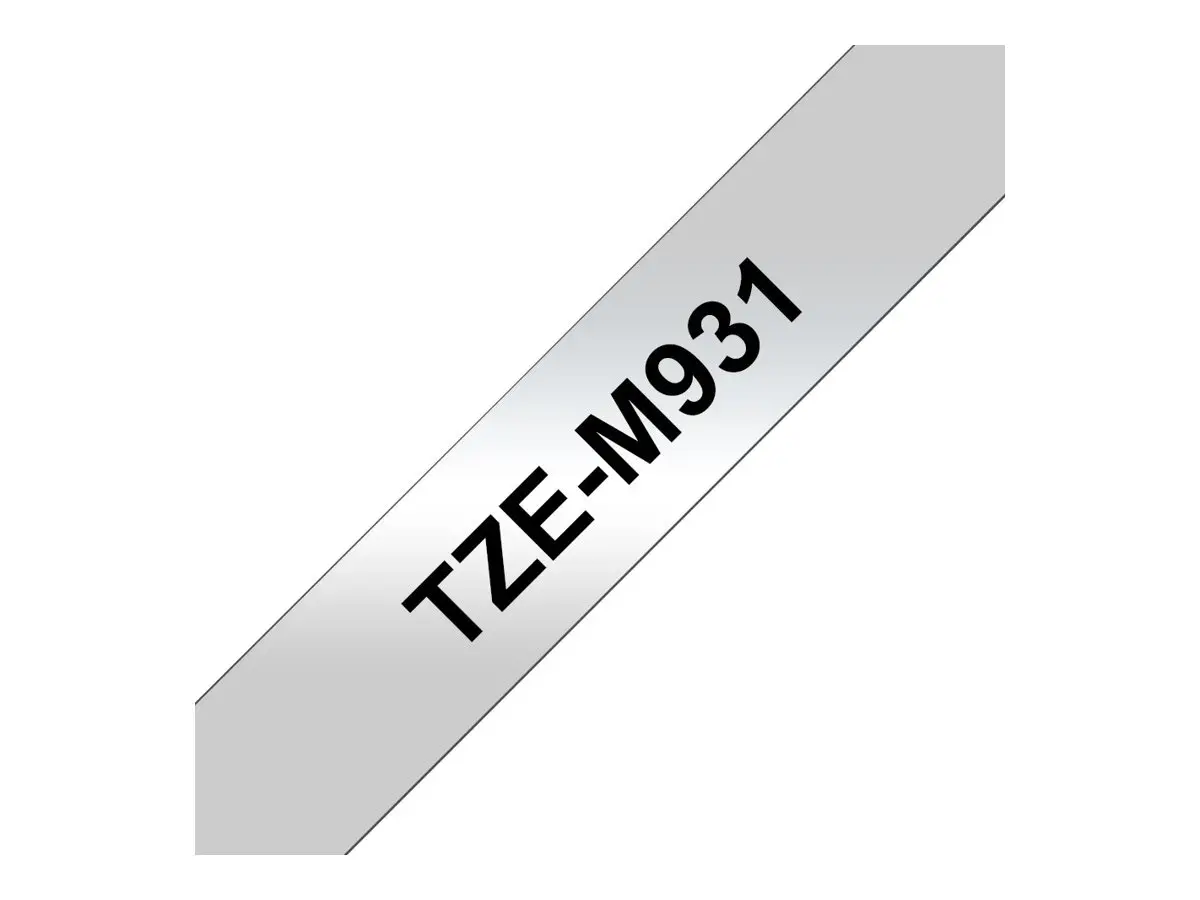 Αναλώσιμο, Brother TZe-M931 Ταινία Μαύρο σε Ασημί (Ματ), Μεταλλική, 12 mm, 8 m - image 1