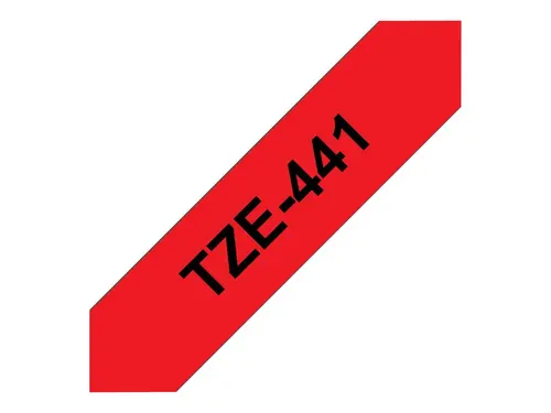 Консуматив, Brother TZe-441 Tape Black on Red, Laminated, 18mm, 8 m - Eco - image 2