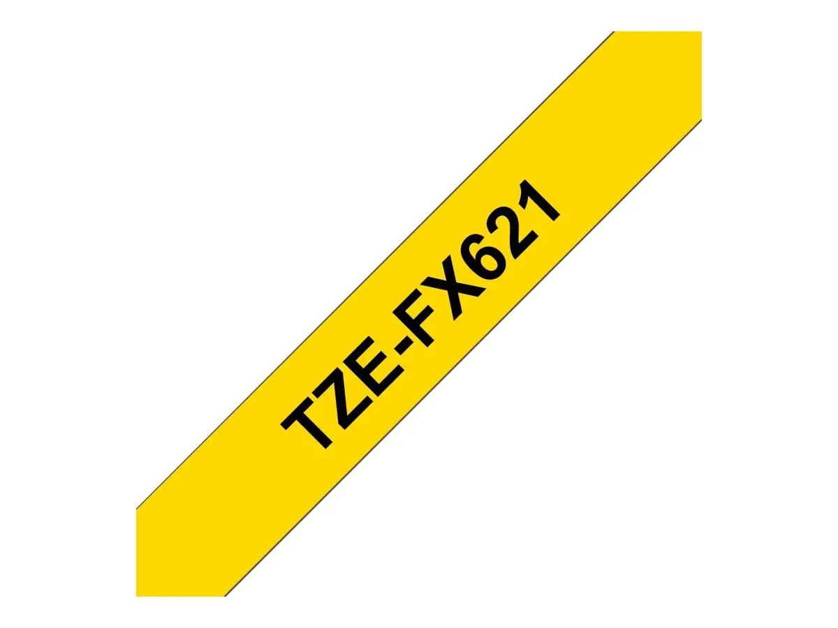 Αναλώσιμο, Brother TZe-FX621 Tape Black on Yellow, Flexible ID, 9mm, 8m - Eco - image 1
