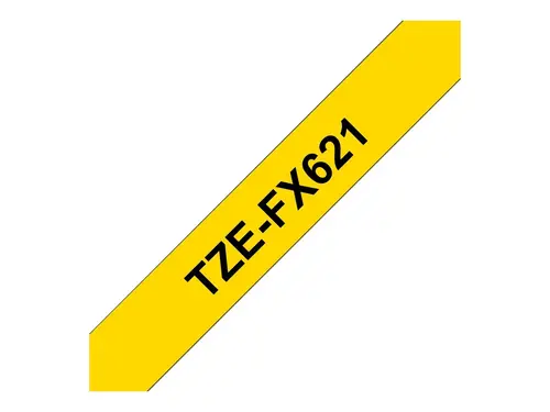 Consumabil, Brother TZe-FX621 Tape Black on Yellow, Flexible ID, 9mm, 8m - Eco - 2