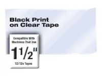 Лента TZ Tape BROTHER 36mm Black on Clear, Laminated, 8m lenght, for P-Touch - image 2