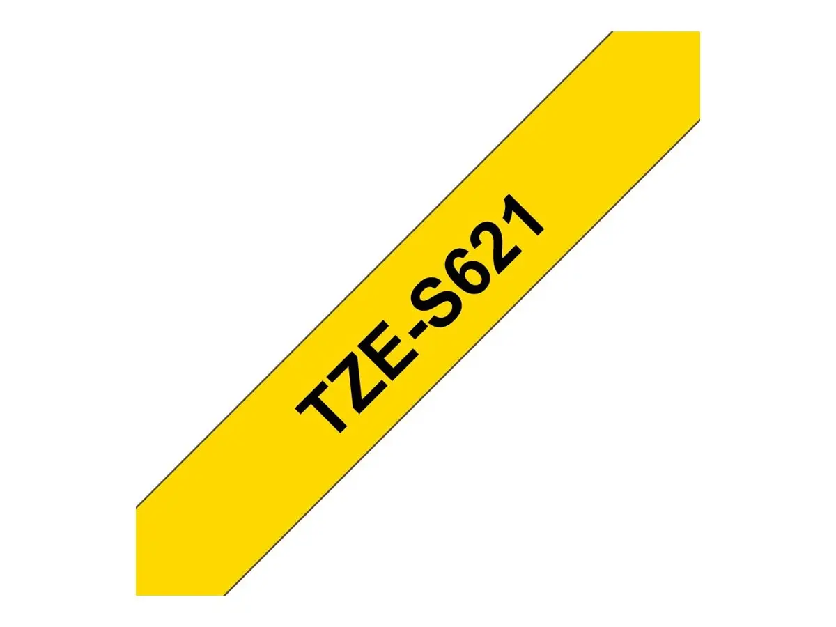 Tape BROTHER 9mm BLACK ON YELLOW ADHESIVE TAPE - image 2