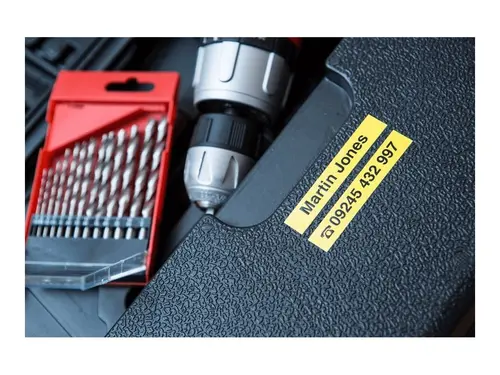 Tape BROTHER 9mm BLACK ON YELLOW ADHESIVE TAPE - 4