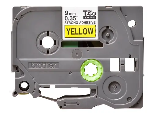 Tape BROTHER 9mm BLACK ON YELLOW ADHESIVE TAPE
