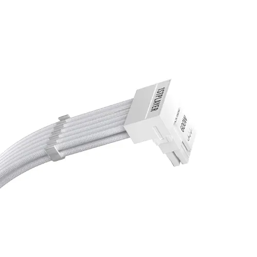 1stPlayer cablu modular Custom Sleeved Modding Cable White - PCIe 5.0 12VHPWR M/M - FM2-B-WH - 4