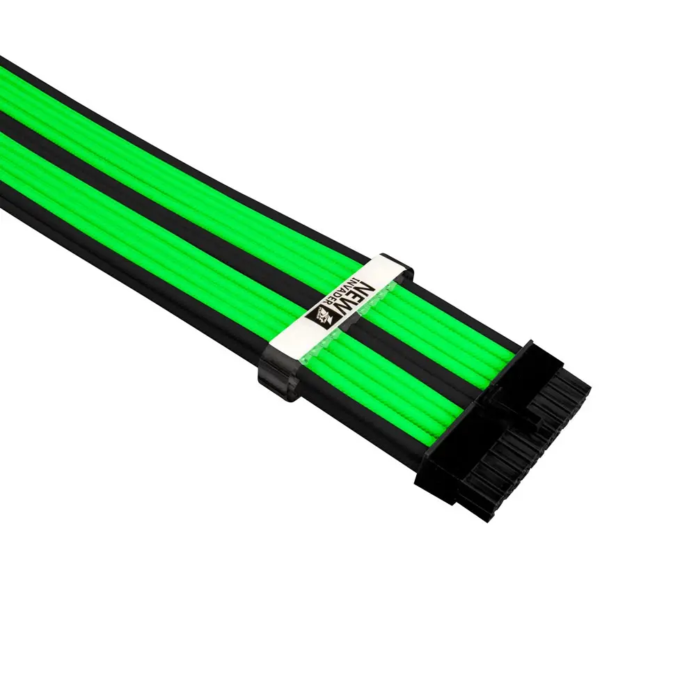 1stPlayer σετ καλωδίων προέκτασης Custom Modding Cable Kit Μαύρο/Πράσινο - ATX24P, EPS, PCI-e - BGE-001