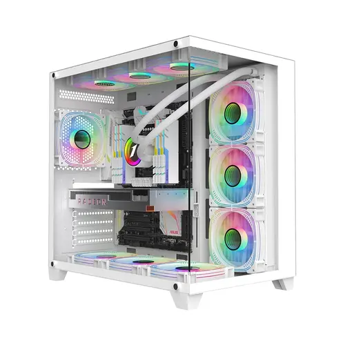 1stPlayer carcasă Case ATX - MEGAVIEW MV8 White