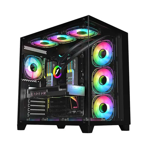 1stPlayer кутия Case ATX - MEGAVIEW MV8 Black - image 9