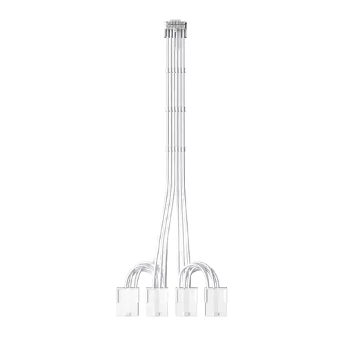 1stPlayer удължителен кабел Custom Sleeved Modding Cable White - 4 x PCIe 8-pin to 12VHPWR - FM4-B-WH - image 3