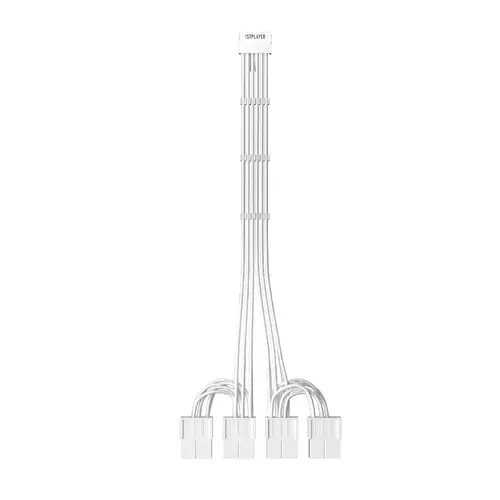 1stPlayer удължителен кабел Custom Sleeved Modding Cable White - 4 x PCIe 8-pin to 12VHPWR - FM4-B-WH - image 4