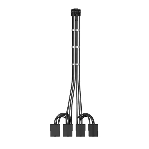 1stPlayer удължителен кабел Custom Sleeved Modding Cable Black - 4 x PCIe 8-pin to 12VHPWR - FM4-B-BK - image 3