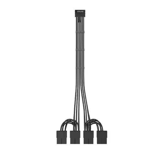 1stPlayer удължителен кабел Custom Sleeved Modding Cable Black - 4 x PCIe 8-pin to 12VHPWR - FM4-B-BK - image 4
