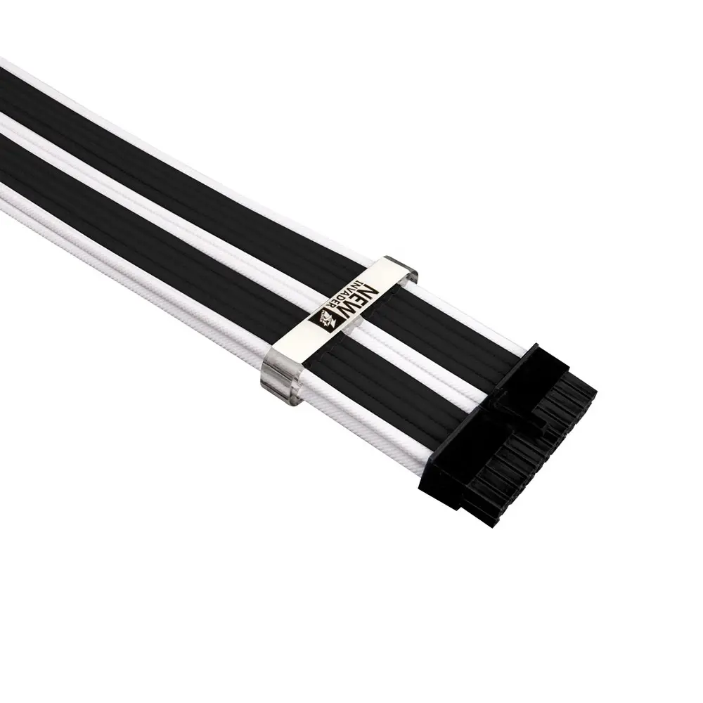 1stPlayer set de cabluri prelungitoare Custom Modding Cable Kit Negru/Alb - ATX24P, EPS, PCI-e - BKW-001