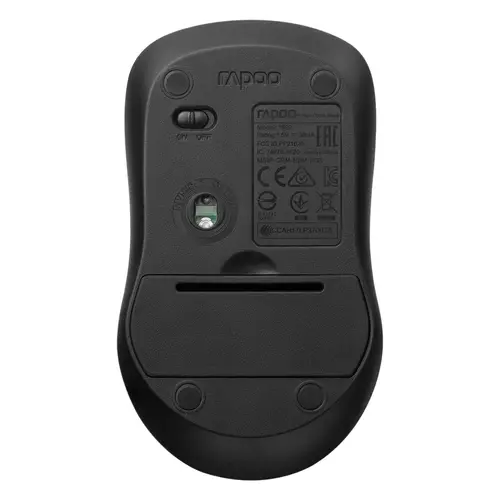 Mouse optic wireless RAPOO 1680, Silențios, 2.4Ghz, Negru - 5