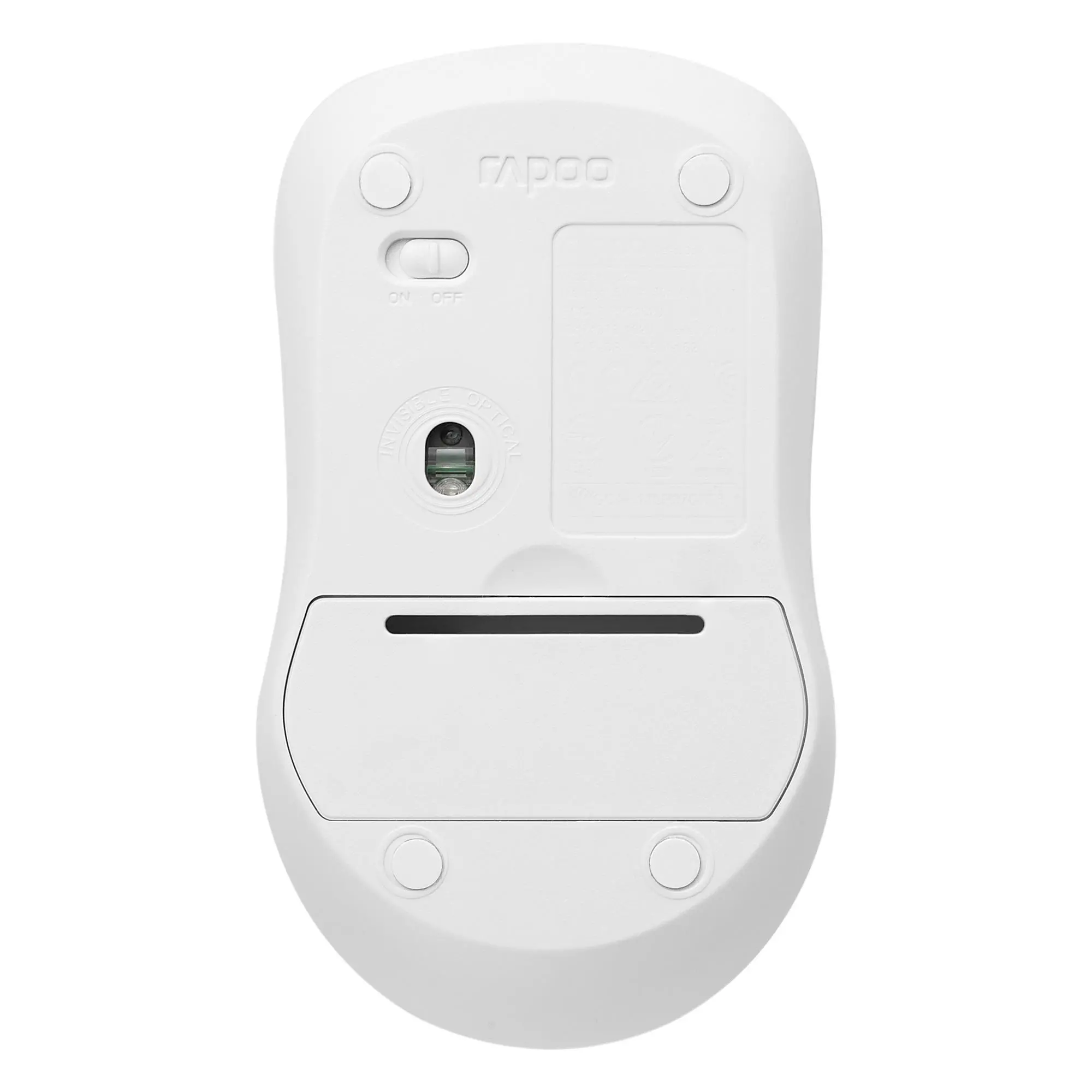 Mouse optic wireless RAPOO 1680, Silențios, 2.4Ghz, Alb - image 4