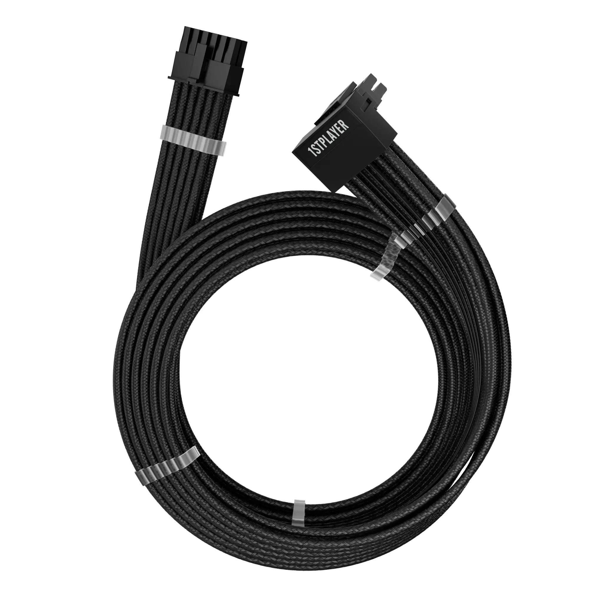 1stPlayer модулен кабел Custom Sleeved Modding Cable Black - PCIe 5.0 12VHPWR M/M - FM2-B-BK - image 5