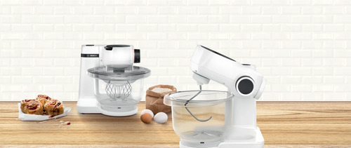 Кухненски робот, Bosch MUMS2TW00, Kitchen machine, MUM Serie 2, 700 W, tritan bowl 3.8 l, 3D PlanetaryMixing, 4 speeds, Pastry set, White - image 4