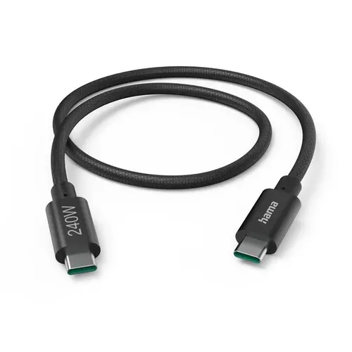 Καλώδιο φόρτισης Hama, USB-C - USB-C, 240 W, USB 3.2 Gen1, 201702 - 1